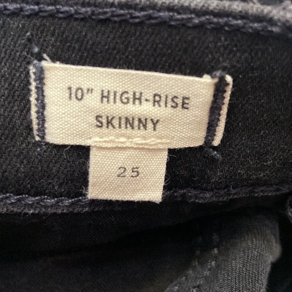Madewell Black 10” High-Rise Womens Skinny Jeans Excellent Used Condition sz 25 - Picture 5 of 11
